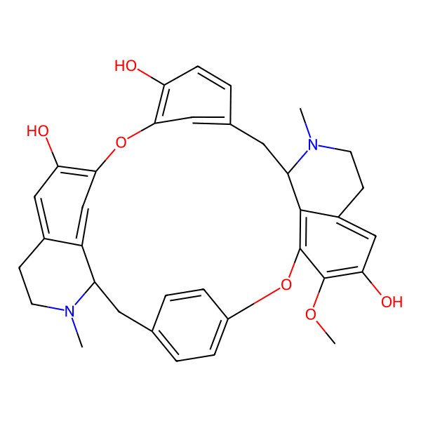 2D Structure of 9-Methoxy-15,30-dimethyl-7,23-dioxa-15,30-diazaheptacyclo[22.6.2.23,6.18,12.118,22.027,31.016,34]hexatriaconta-3(36),4,6(35),8(34),9,11,18(33),19,21,24,26,31-dodecaene-10,21,25-triol
