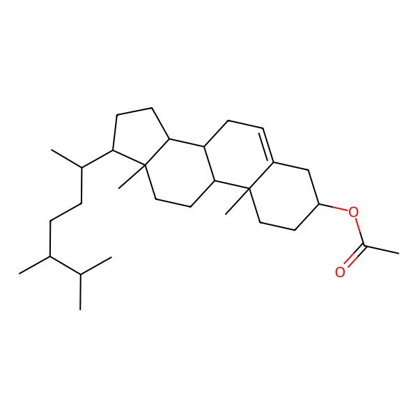 2D Structure of [(3S,8S,9R,10R,13S,14S,17S)-17-[(2R,5R)-5,6-dimethylheptan-2-yl]-10,13-dimethyl-2,3,4,7,8,9,11,12,14,15,16,17-dodecahydro-1H-cyclopenta[a]phenanthren-3-yl] acetate