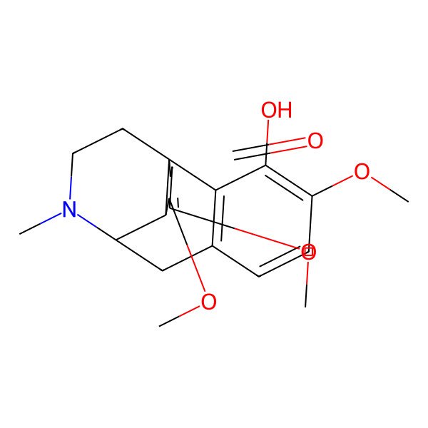 2D Structure of (1R,9S,10R)-3-hydroxy-4,11,12-trimethoxy-17-methyl-17-azatetracyclo[7.5.3.01,10.02,7]heptadeca-2(7),3,5,11-tetraen-13-one