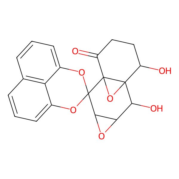 2D Structure of 2',11'-Dihydroxyspiro[2,4-dioxatricyclo[7.3.1.05,13]trideca-1(12),5,7,9(13),10-pentaene-3,6'-4,12-dioxatetracyclo[5.4.1.01,7.03,5]dodecane]-8'-one