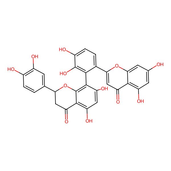 2D Structure of 2-[2-[2-(3,4-Dihydroxyphenyl)-5,7-dihydroxy-4-oxo-2,3-dihydrochromen-8-yl]-3,4-dihydroxyphenyl]-5,7-dihydroxychromen-4-one