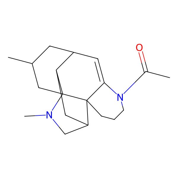2D Structure of 1-[(1S,2S,9S,11S,13R,17R)-11,14-dimethyl-6,14-diazapentacyclo[7.6.2.02,7.02,13.013,17]heptadec-7-en-6-yl]ethanone