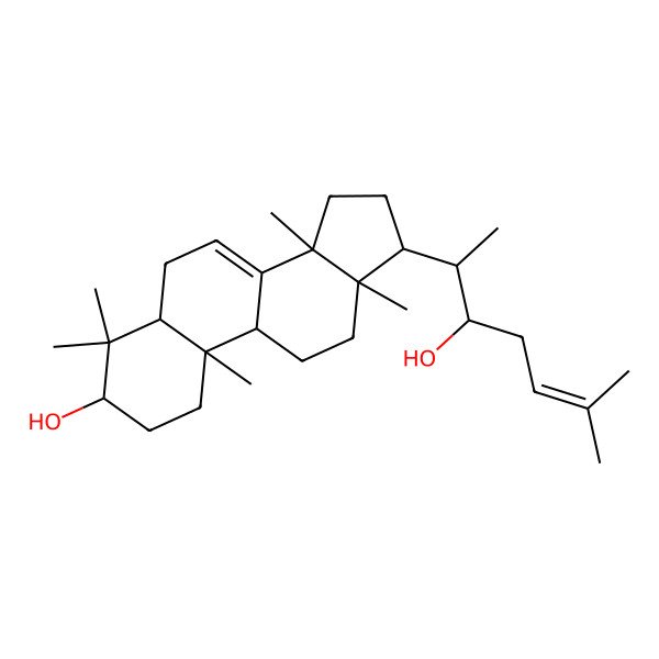 2D Structure of (3S,5R,9R,10R,13S,14S,17S)-17-[(2S,3S)-3-hydroxy-6-methylhept-5-en-2-yl]-4,4,10,13,14-pentamethyl-2,3,5,6,9,11,12,15,16,17-decahydro-1H-cyclopenta[a]phenanthren-3-ol
