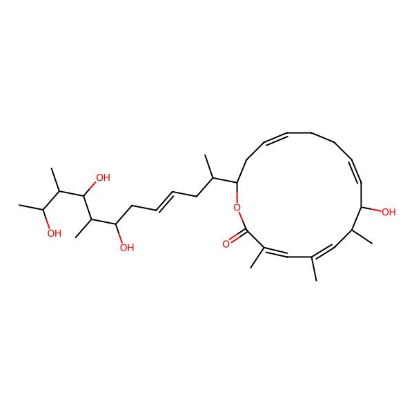 2D Structure of (3E,5E,7R,8R,9E,13E,16S)-8-hydroxy-3,5,7-trimethyl-16-[(E,2S,7S,8R,9S,10R,11S)-7,9,11-trihydroxy-8,10-dimethyldodec-4-en-2-yl]-1-oxacyclohexadeca-3,5,9,13-tetraen-2-one
