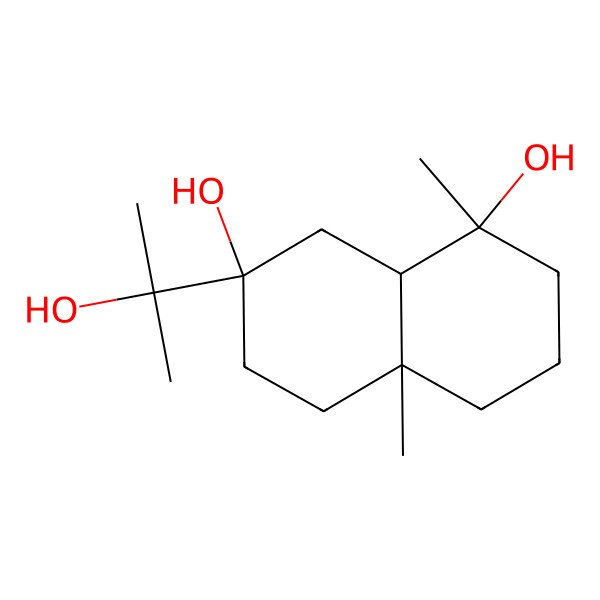 2D Structure of (1S,4aS,7R,8aS)-7-(2-hydroxypropan-2-yl)-1,4a-dimethyl-3,4,5,6,8,8a-hexahydro-2H-naphthalene-1,7-diol