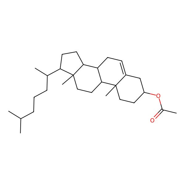 2D Structure of [(3S,8R,9R,10R,13R,14R,17R)-10,13-dimethyl-17-[(2R)-6-methylheptan-2-yl]-2,3,4,7,8,9,11,12,14,15,16,17-dodecahydro-1H-cyclopenta[a]phenanthren-3-yl] acetate