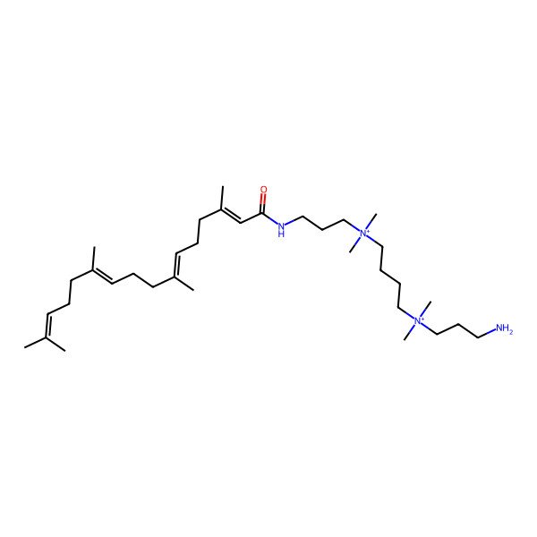 2D Structure of 3-aminopropyl-[4-[dimethyl-[3-[[(2Z,6E,10E)-3,7,11,15-tetramethylhexadeca-2,6,10,14-tetraenoyl]amino]propyl]azaniumyl]butyl]-dimethylazanium