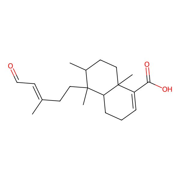 2D Structure of (4aS,5R,6S,8aS)-5,6,8a-trimethyl-5-[(E)-3-methyl-5-oxopent-3-enyl]-3,4,4a,6,7,8-hexahydronaphthalene-1-carboxylic acid