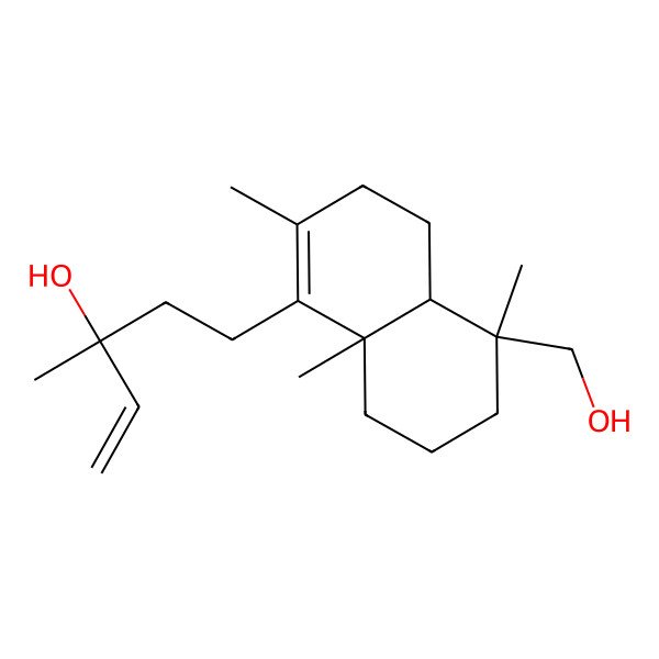 2D Structure of (3S)-5-[(4aR,5S,8aS)-5-(hydroxymethyl)-2,5,8a-trimethyl-3,4,4a,6,7,8-hexahydronaphthalen-1-yl]-3-methylpent-1-en-3-ol