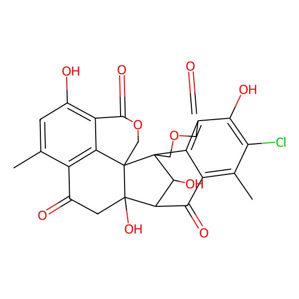 2D Structure of 18-Chloro-7,13,19,24-tetrahydroxy-9,17-dimethyl-4,22-dioxaheptacyclo[12.9.1.11,16.12,6.02,13.010,26.020,25]hexacosa-6,8,10(26),16,18,20(25)-hexaene-5,11,15,21-tetrone