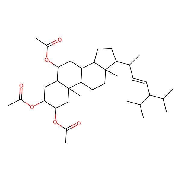 2D Structure of [2,3-diacetyloxy-10,13-dimethyl-17-(6-methyl-5-propan-2-ylhept-3-en-2-yl)-2,3,4,5,6,7,8,9,11,12,14,15,16,17-tetradecahydro-1H-cyclopenta[a]phenanthren-6-yl] acetate