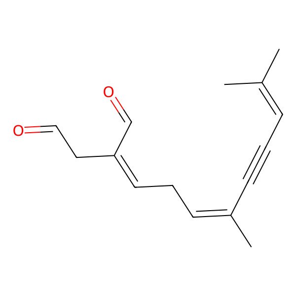 2D Structure of (2E)-2-[(3E)-4,8-dimethylnona-3,7-dien-5-ynylidene]butanedial