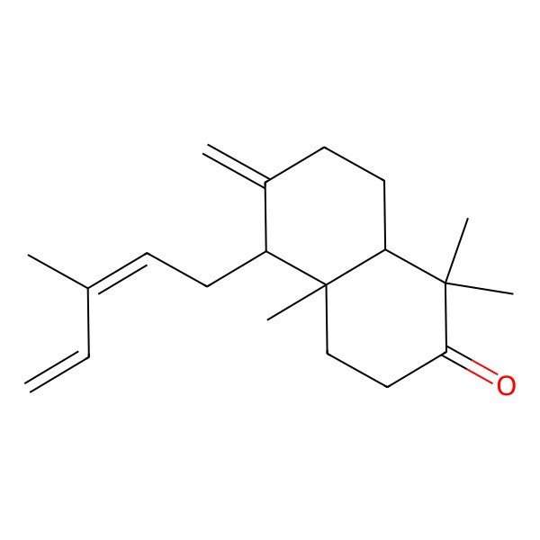 2D Structure of (4aR,5S,8aS)-1,1,4a-trimethyl-6-methylidene-5-[(2E)-3-methylpenta-2,4-dienyl]-3,4,5,7,8,8a-hexahydronaphthalen-2-one