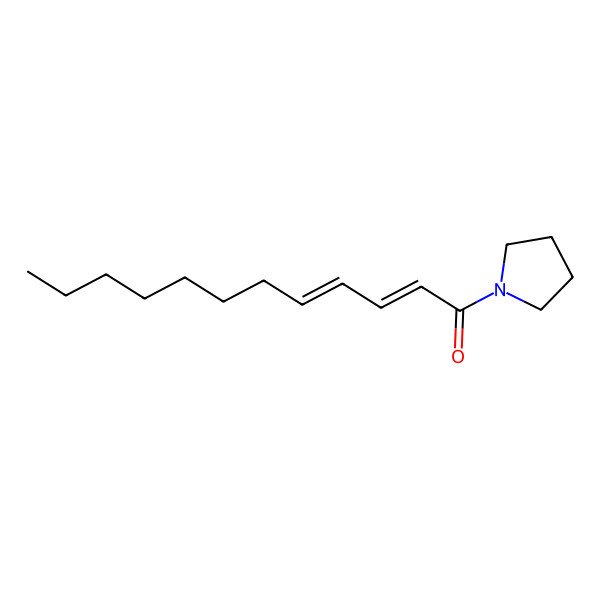 2D Structure of (2E,4E)-1-(Pyrrolidin-1-yl)dodeca-2,4-dien-1-one