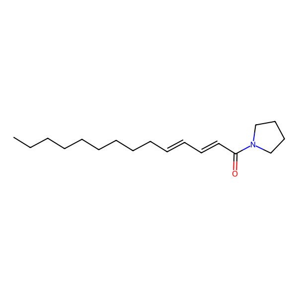 2D Structure of (2E,4E)-1-(Pyrrolidin-1-yl)tetradeca-2,4-dien-1-one