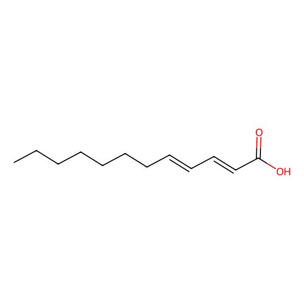 2D Structure of (2E,4E)-dodeca-2,4-dienoic acid