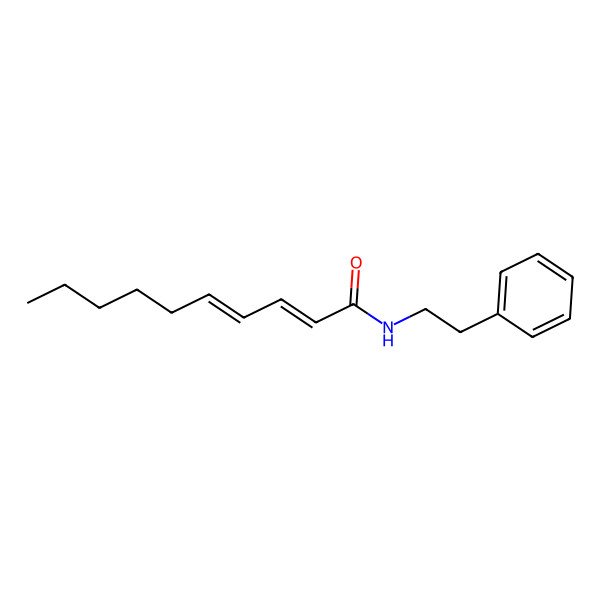 2D Structure of (2E,4E)-N-(2-phenylethyl)deca-2,4-dienamide