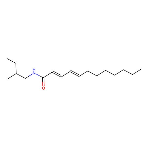 2D Structure of (2E,4E)-N-[(2R)-2-methylbutyl]dodeca-2,4-dienamide