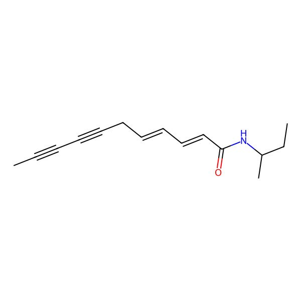 2D Structure of (2E,4E)-N-[(2R)-butan-2-yl]undeca-2,4-dien-7,9-diynamide