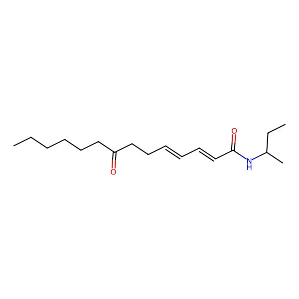 2D Structure of (2E,4E)-N-[(2S)-butan-2-yl]-8-oxotetradeca-2,4-dienamide