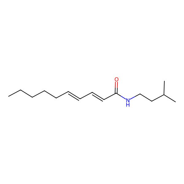 2D Structure of (2E,4E)-N-(3-methylbutyl)deca-2,4-dienamide