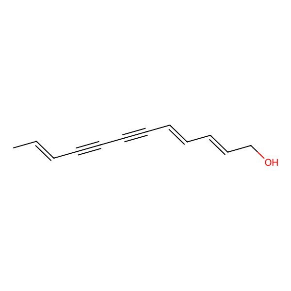 2D Structure of (2E,4E,10E)-dodeca-2,4,10-trien-6,8-diyn-1-ol