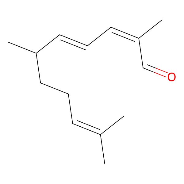 2D Structure of (2E,4E,6S)-2,6,10-trimethylundeca-2,4,9-trienal