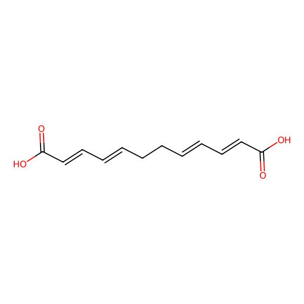 2D Structure of (2E,4E,8E,10E)-dodecatetraenedioic acid