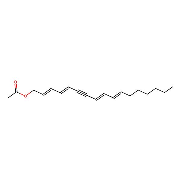 2D Structure of [(2E,4E,8E,10E)-heptadeca-2,4,8,10-tetraen-6-ynyl] acetate
