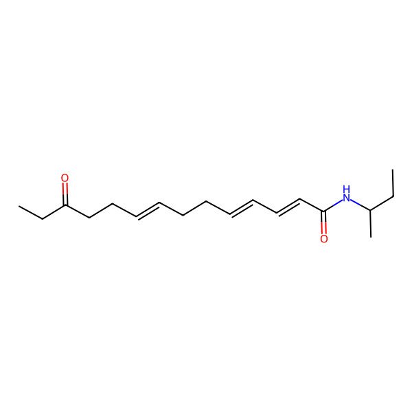 2D Structure of (2E,4E,8Z)-N-[(2S)-butan-2-yl]-12-oxotetradeca-2,4,8-trienamide