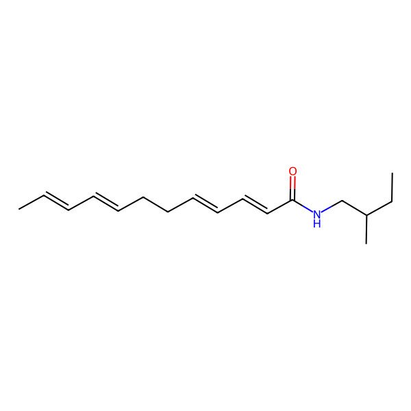 2D Structure of (2E,4E,8Z,10E)-N-(2-methylbutyl)dodeca-2,4,8,10-tetraenamide