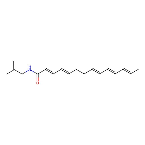 2D Structure of (2E,4E,8Z,10E,12E)-N-(2-methylprop-2-enyl)tetradeca-2,4,8,10,12-pentaenamide