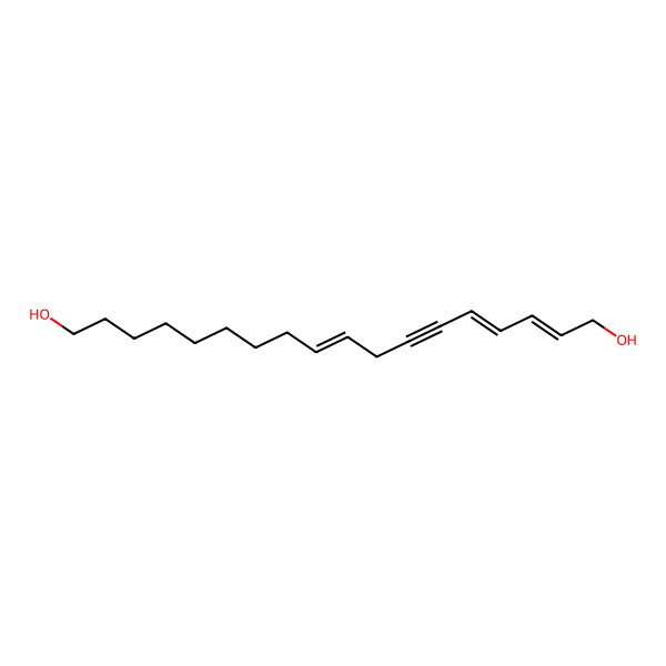2D Structure of (2E,4E,9Z)-octadeca-2,4,9-trien-6-yne-1,18-diol 2D Structure of (2E,4E,9Z)-octadeca-2,4,9-trien-6-yne-1,18-diol