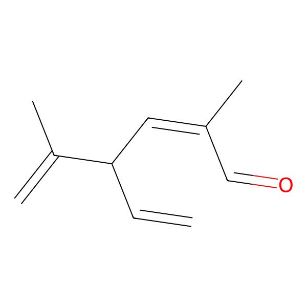 2D Structure of (2E,4R)-4-ethenyl-2,5-dimethylhexa-2,5-dienal