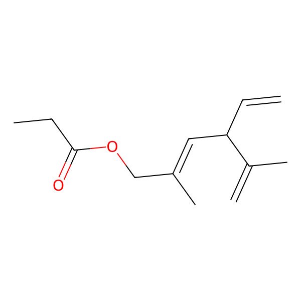 2D Structure of [(2E,4S)-4-ethenyl-2,5-dimethylhexa-2,5-dienyl] propanoate