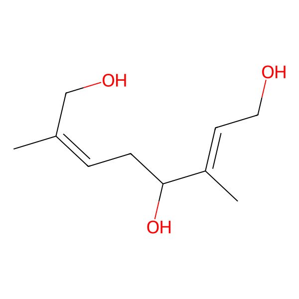 2D Structure of (2E,4S,6E)-3,7-dimethylocta-2,6-diene-1,4,8-triol 2D Structure of (2E,4S,6E)-3,7-dimethylocta-2,6-diene-1,4,8-triol