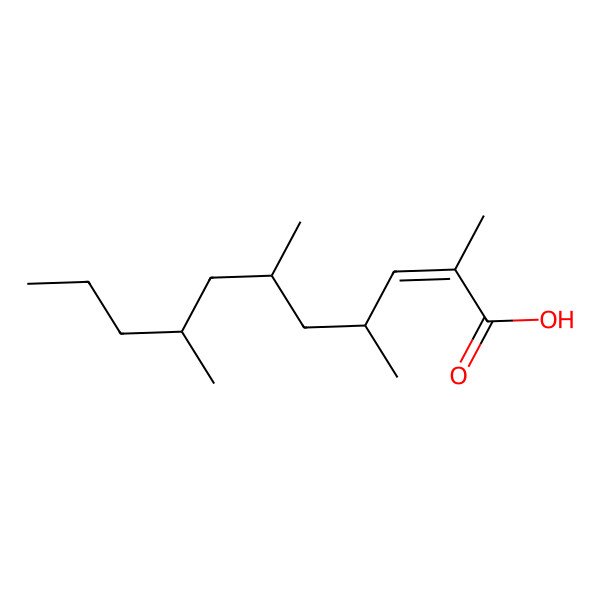 2D Structure of (2E,4S,6S,8S)-2,4,6,8-Tetramethyl-2-undecenoic acid
