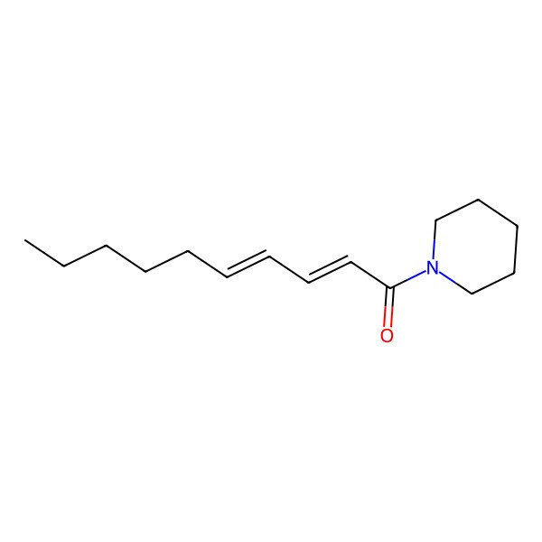 2D Structure of (2E,4Z-Decadienoyl)piperidine