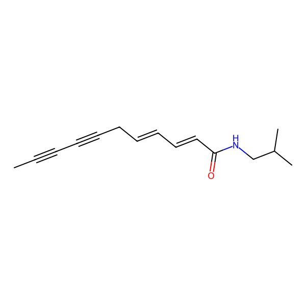 2D Structure of (2E,4Z)-N-(2-methylpropyl)undeca-2,4-dien-7,9-diynamide