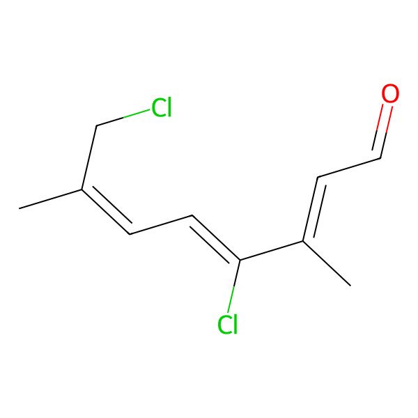 2D Structure of (2E,4Z,6E)-4,8-dichloro-3,7-dimethylocta-2,4,6-trienal