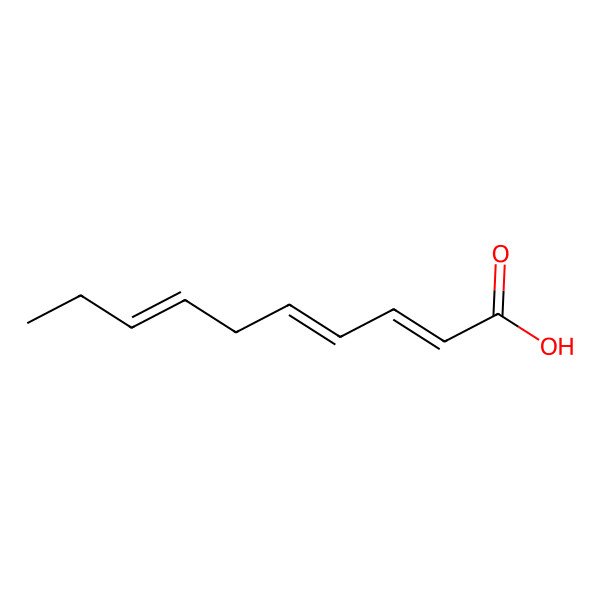 2D Structure of (2e,4z,7z)-Deca-2,4,7-trienoic acid