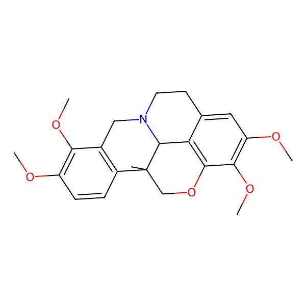 2D Structure of (1S,19S)-5,6,14,15-tetramethoxy-1-methyl-17-oxa-9-azapentacyclo[10.6.2.02,7.09,19.016,20]icosa-2(7),3,5,12,14,16(20)-hexaene
