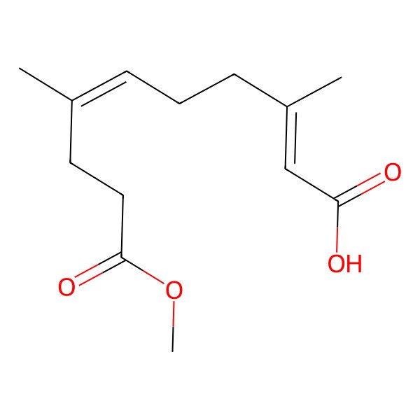 2D Structure of (2E,6E)-10-methoxy-3,7-dimethyl-10-oxodeca-2,6-dienoic acid