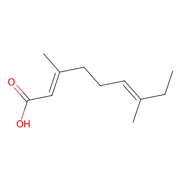 2D Structure of (2E,6E)-3,7-dimethylnona-2,6-dienoic acid 2D Structure of (2E,6E)-3,7-dimethylnona-2,6-dienoic acid