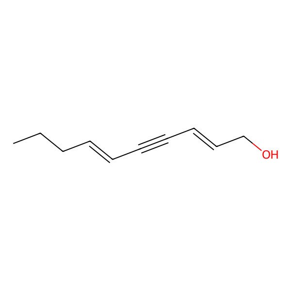 2D Structure of (2E,6E)-deca-2,6-dien-4-yn-1-ol