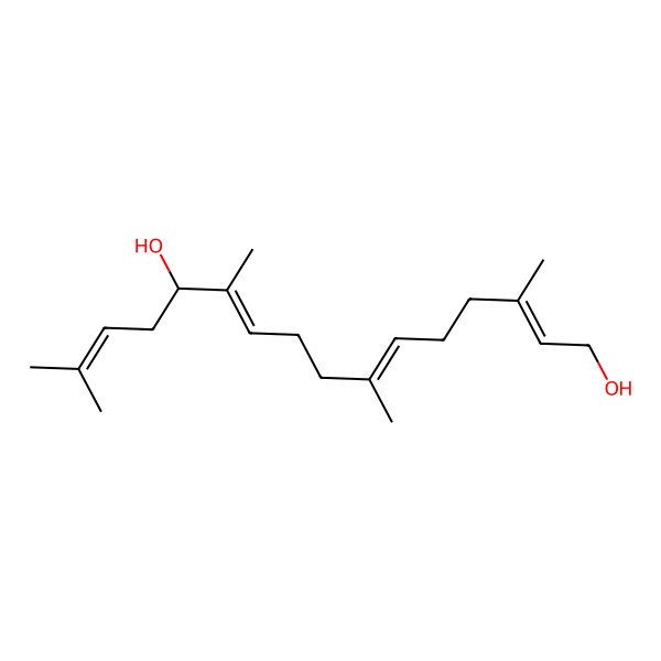 2D Structure of (2E,6E,10E,12S)-3,7,11,15-tetramethylhexadeca-2,6,10,14-tetraene-1,12-diol