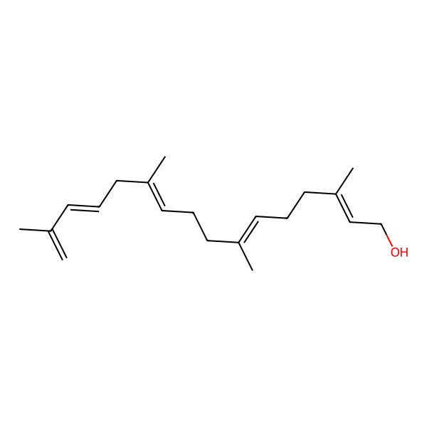 2D Structure of (2E,6E,10E,13E)-3,7,11,15-tetramethylhexadeca-2,6,10,13,15-pentaen-1-ol