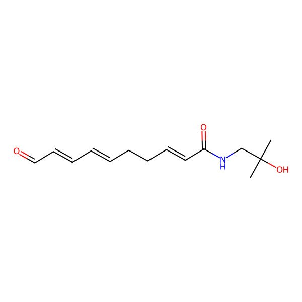 2D Structure of (2E,6E,8E)-N-(2-hydroxy-2-methylpropyl)-10-oxodeca-2,6,8-trienamide