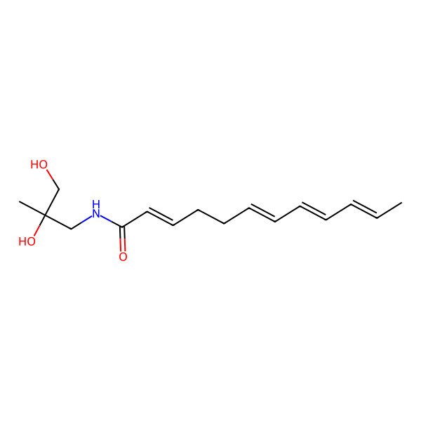 2D Structure of (2E,6Z,8E,10E)-N-(2,3-dihydroxy-2-methylpropyl)dodeca-2,6,8,10-tetraenamide