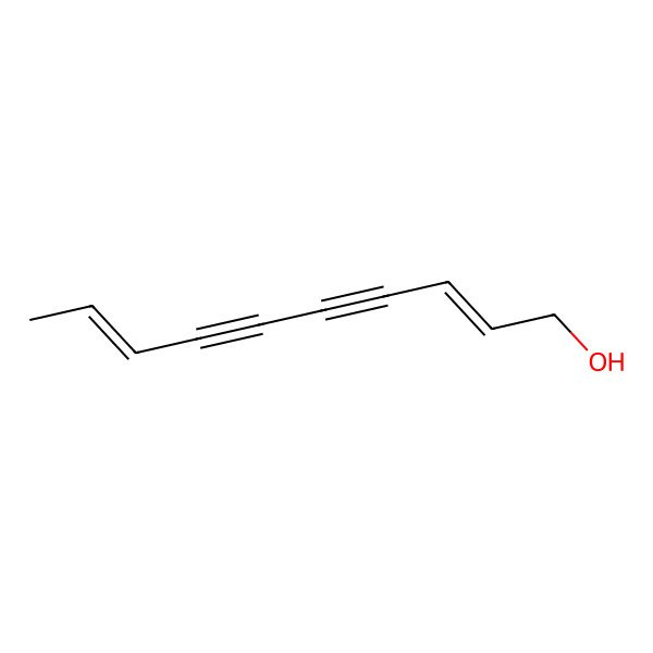 2D Structure of (2E,8E)-deca-2,8-dien-4,6-diyn-1-ol